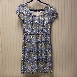 J.Crew short sleeve paisley dress